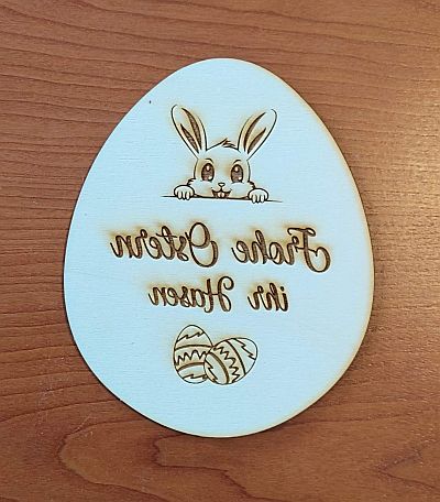 ONT007 Oster Nest "Frohe Ostern ihr Hasen" 29 x 24 cm