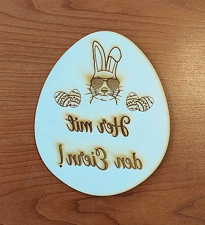 ONT011 Oster Nest "Her mit den Eiern!" 29 x 24 cm