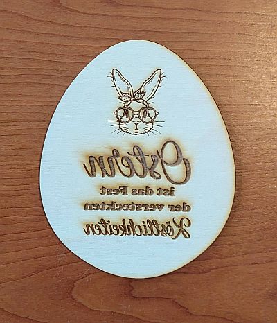 ONT014 Oster Nest "Ostern ist das Fest der versteckten Köstlichkeiten" 29 x 24 cm